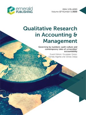cover image of Qualitative Research in Accounting & Management, Volume 17, Number 1